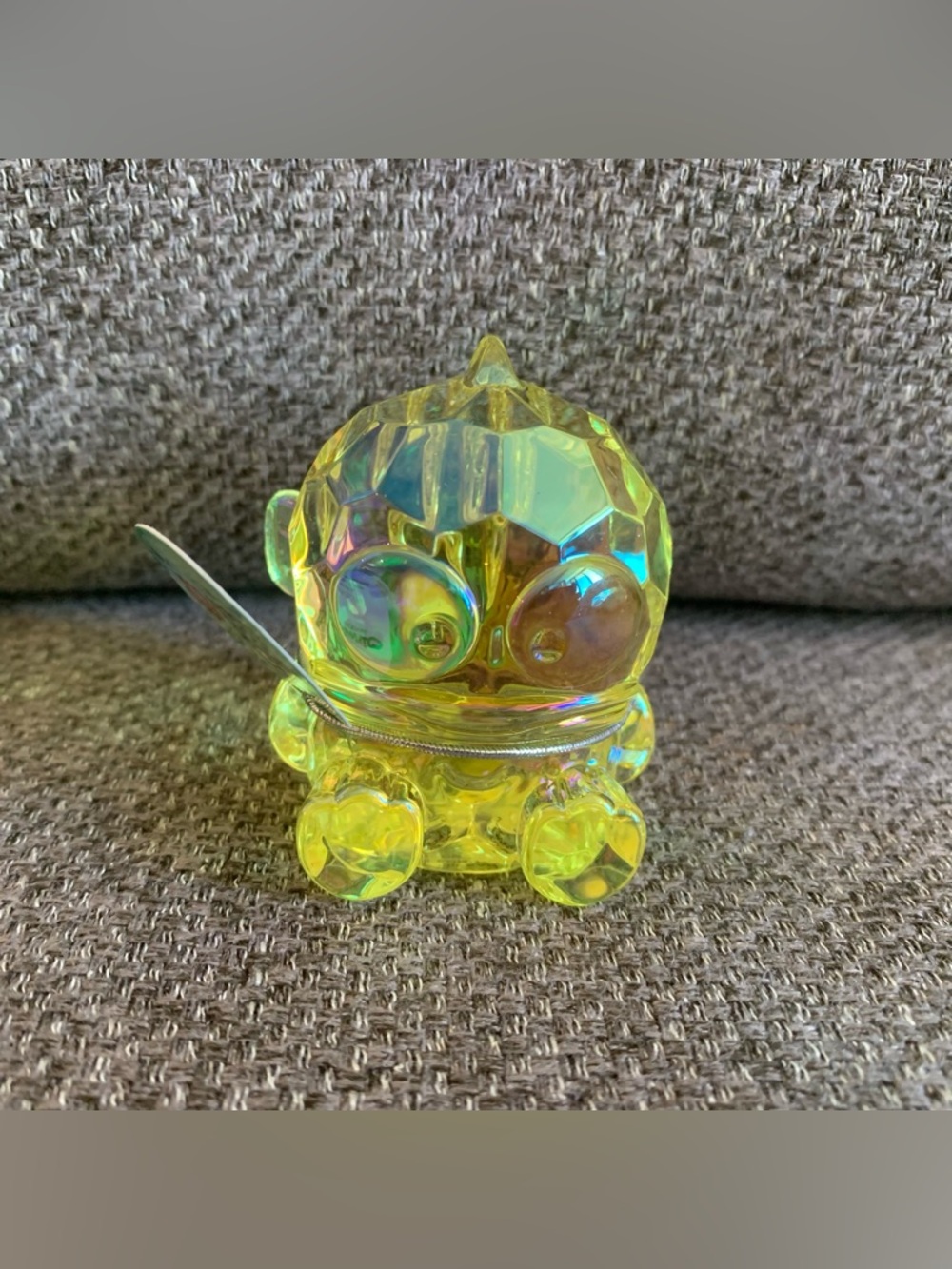 BNWT Sanrio 6cm Hangyodon Synthetic Acrylic Crystal figure - yellow